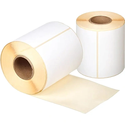 Термотрансферные этикетки ПГЛ 75х120, 250 шт/рул, вт.40, 4 рул/уп (спайка)