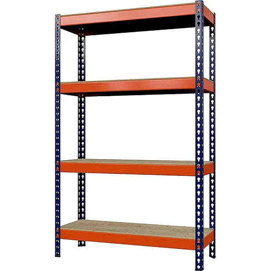 Стеллаж металлический ГТС_Профи 2000x1540x770 мм. 4 яруса, фанера