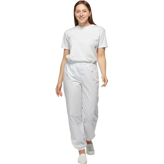 Брюки для пищевого производства бел. универс. сат у17-БР (р.60-62)р.158-164