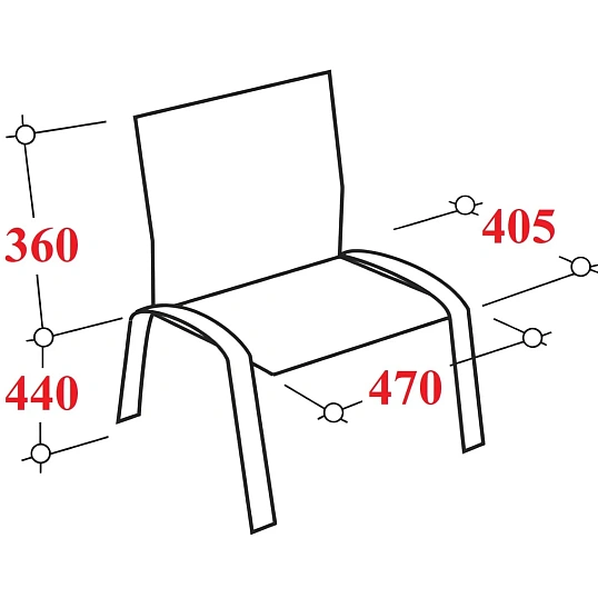 Стул БМФ Easy Chair Rio(ИЗО) черн, пластик серый