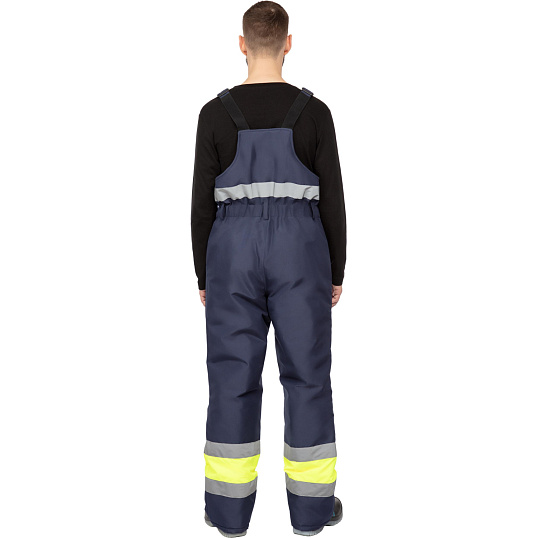Полукомбинезон зимний мужской зс04-ПК 68-70/182-188 флуоресц.жёлтый/син