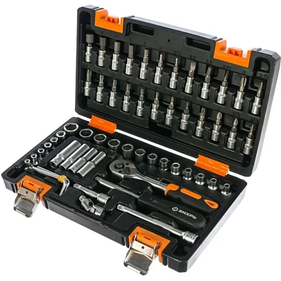 Набор инструментов , 1/4 , CrV, в кейсе 57 предм Вихрь