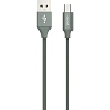 Кабель USB PERO DC-02 Type-C, 3А, 1м, серый