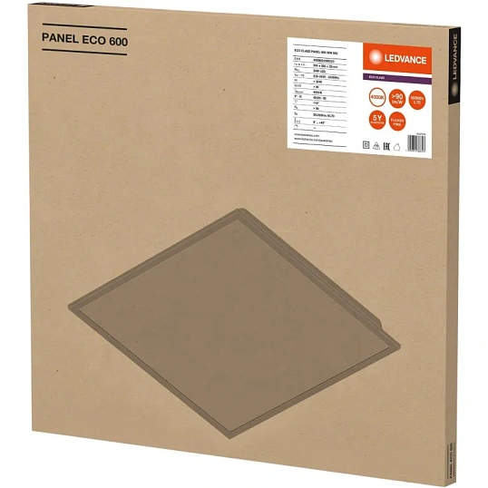 Светильник 36Вт 600х600 4000K IP40LEDVANCEECO CLASS Ин.цв 90 595x595