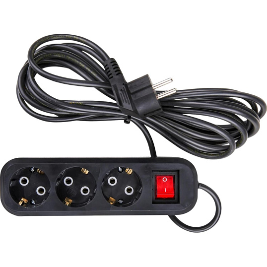 Удлинитель Атлант ПВС 3500Вт  3р/5м с выключателем(80019)