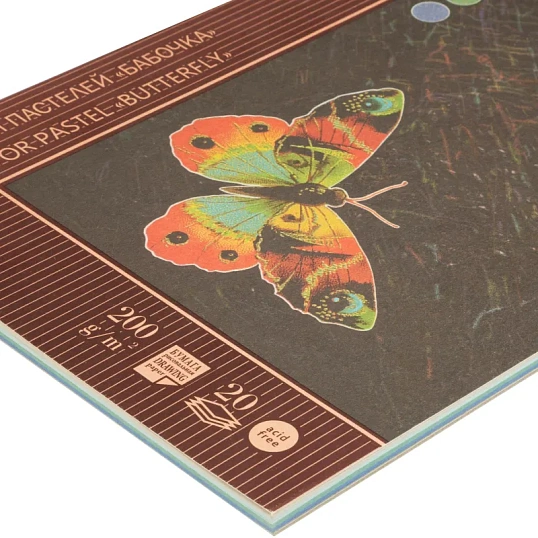 Альбом планшет д/пастелей Palazzo Бабочка А4 210х297мм 4цвета 20л ПБ/А4