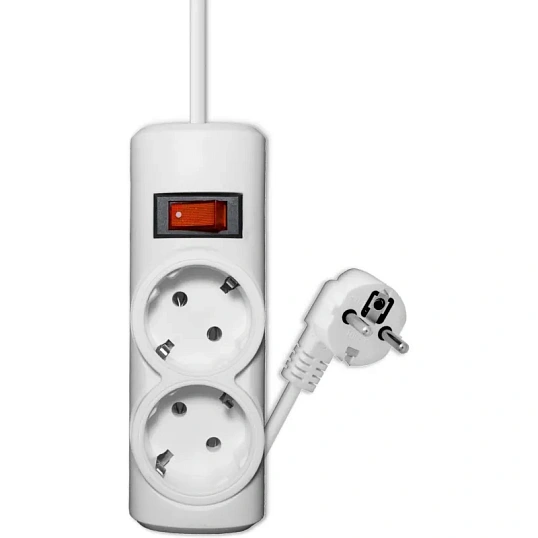 Сетевой фильтр PROGIX PG231 2р/3м/2,2кВт/10А заземление, белый, ПВС 3х0.75