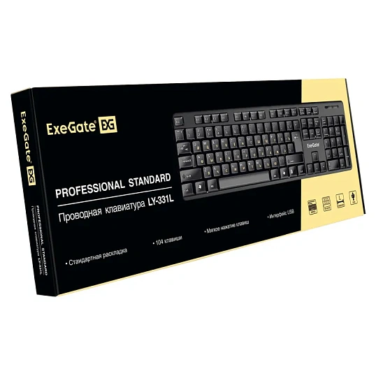Клавиатура ExeGate LY-331L черный USB Color box