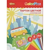 Картон цветной 8л.8цв.А4 немелованный ColorPics в папке