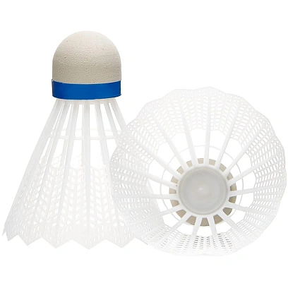 Воланы для бадминтона TORRES 80 (ПВХ), уп.6шт.белый, сред.скор., BD23107