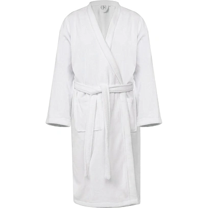 Халат банный микровелюр Luscan, 58, 300 гр/м2, Отель белый