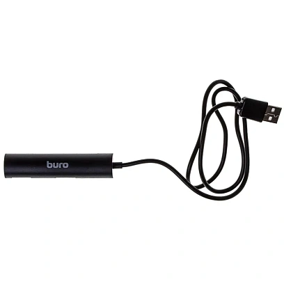 Разветвитель USB 2.0 Buro BU-HUB4-0.5R-U2.0 4порт. черный
