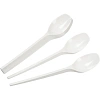 Ложка одноразовая чайная  125мм, белая, КОМУС ПС 100 шт/уп