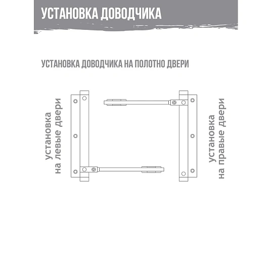Доводчик Нора-М дверной 101, до 20кг, сереб