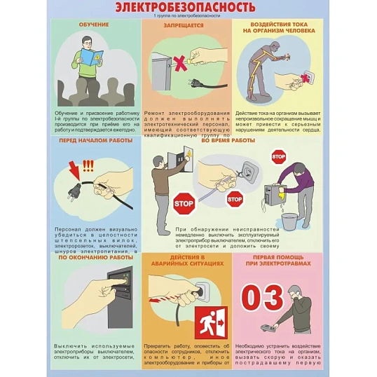 Информационный стенд-плакат Охрана труда 920х800 мм