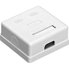 Розетка внешняя двойная ExeGate SM2-RJ45-C5 RJ-45 кат.5/5E UTP Krone/110