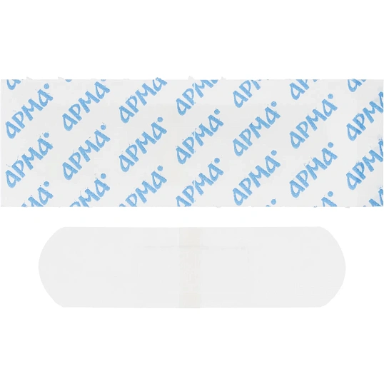 Лейкопластырь,19х72мм полимер.прозрач.ПЭ,100 шт/уп,АРМА