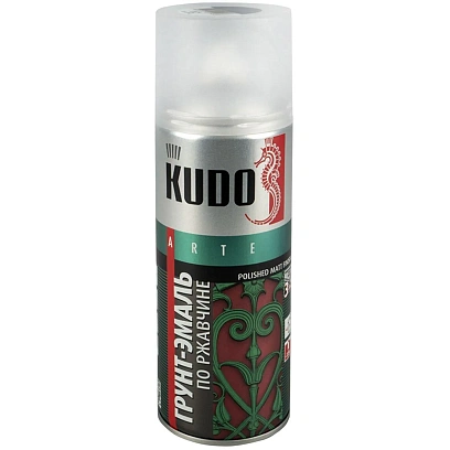Грунт-эмаль аэрозоль по ржавчине ral 7042 сер.520 мл (1/6) kudo ku-317042