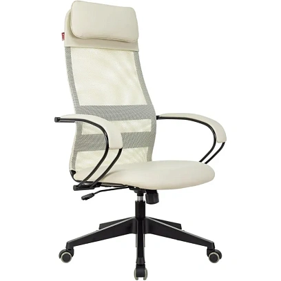 Кресло VB_EChair-655 TPU_BG сетка/экокожа бежевый пластик