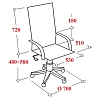 Кресло UT_Easy Chair Boston хром, (черн. подлок), кож/зам, черный, 36-6