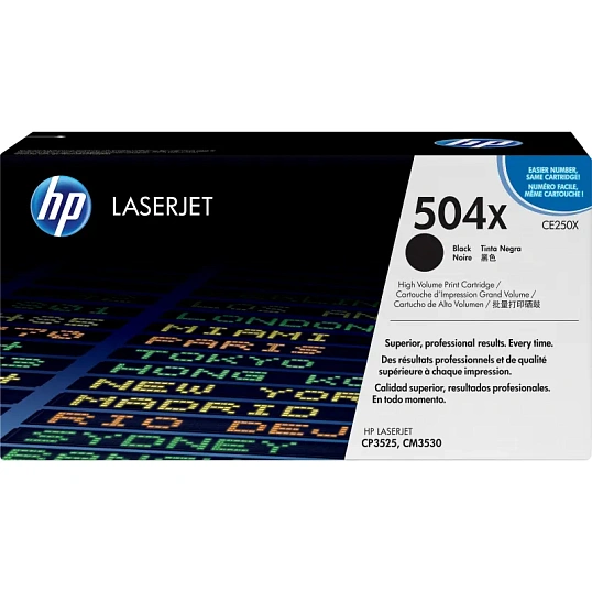 Картридж лазерный HP 504X CE250X чер. пов.емк. для LJ CP3525