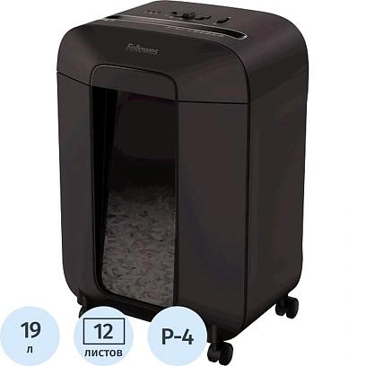 Шредер Fellowes Powershred LX85, DIN P-4,4х40мм,12лст,19лтр,SafeSense