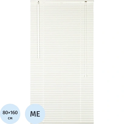 Жалюзи Комус Мебель алюминиевые 80x160см, белые