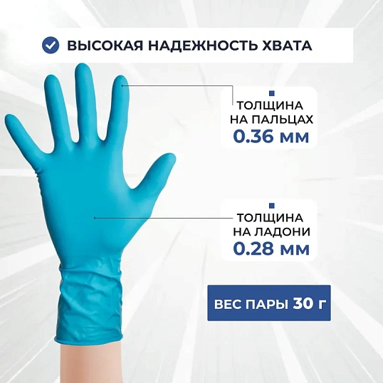 Перчатки мед.смотров. латекс.,нестер.,н/о, Dermagrip High Risk(XL) 25пар,ПС