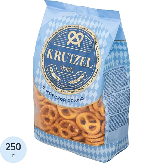 Крекер крендельки Krutzel Бретцель с солью, 250г ПК015