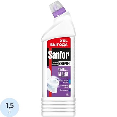 Средство для сантехники SANFOR Chlorum, 1,5 л