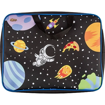 Папка для тетрадей Комус Класс Space time А4 мол с ручк,ткань,75мм,ПМД-4-20