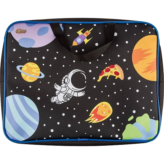 Папка для тетрадей Комус Класс Space time А4 мол с ручк,ткань,75мм,ПМД-4-20