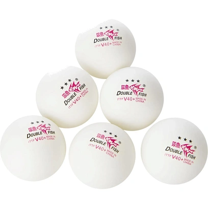Мяч для наст. тенниса Double Fish 3xxx, World Cup, V111F ITTF Ap,упак.6 шт
