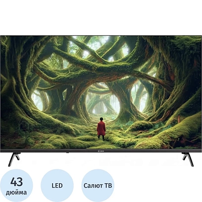 Телевизор Sber SDX-43U5500DBA, UHD, смарт (Салют ТВ)
