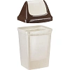 Ведро мусорное 25л пластиковое,подвижная крышка СВИНГ,бежевый мрамор М 2463