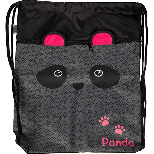 Мешок для обуви Комус Класс Panda, карман, 360x470 мм,МО-26-2