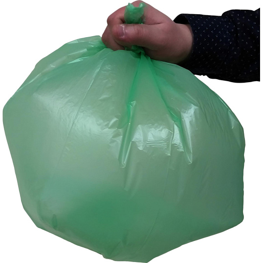 Мешки для мусора ПНД 30л 10мкм 30 шт/рул зеленые 50x60см Luscan