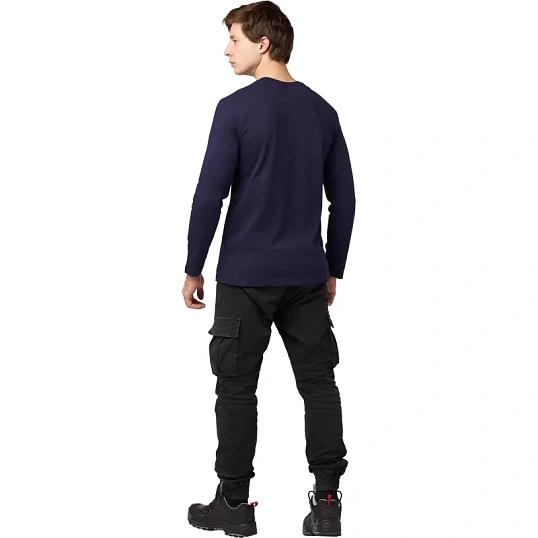 Футболка (160 г.) с длинным рукавом т.-син.(M)