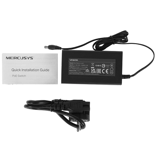 Коммутатор неуправляемый Mercusys MS108GP (L2) 8x1Гбит/с 7PoE+ 65W