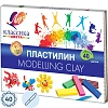 Пластилин классический Луч Классика 40 цв 800 г со стеком, 30С 1922-08
