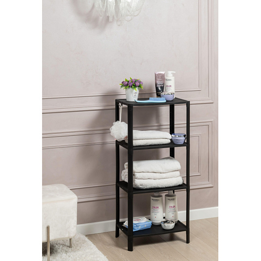 Этажерка М_VIKEA 4-х ярусная, черный