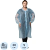 Халат на липучках, (20 гр), рXXL ,голубой, (5 шт/упак)