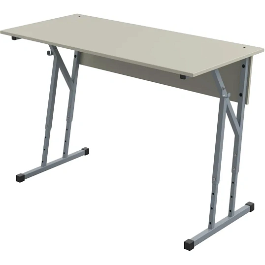 Парта MET_Комус Стол ученический 2-местный 3-7р.г. серый/серый