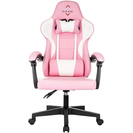 Кресло VB_Echair Easy Game-907 LT PU экокожа розовый/белый, пластик