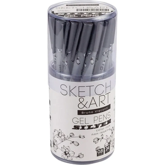 Ручка гелевая SKETCH&ARTUniWrite.SILVER 0,8мм СЕРЕБРЯНАЯ 20-0312/01
