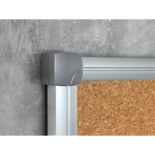 Доска для информации комб.пробковая/магн-маркерн лак 90х120см алюм.р Combo