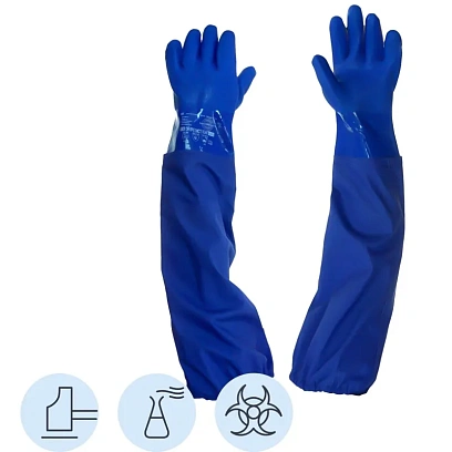 Перчатки ПВХ КЩС Safeprotect ОЙЛРЕЗИСТ ЛОНГ р.10