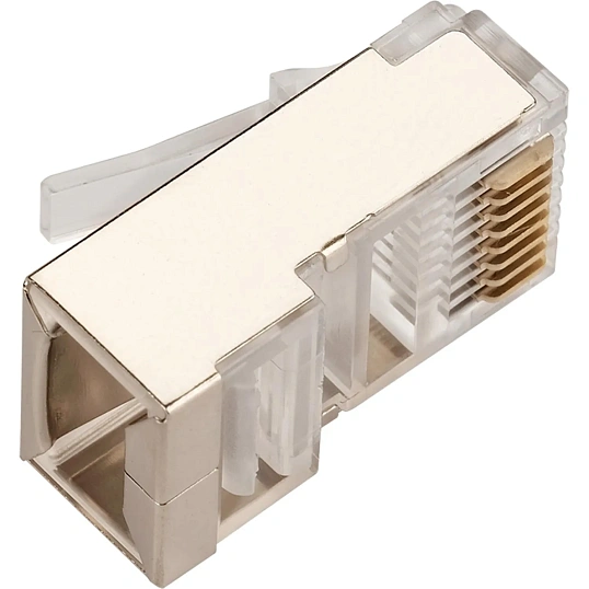 Коннектор RJ45 TWT TWT-PL45/S-8P8C/JR100 STP 8P8C унив cat.5e 100шт/уп