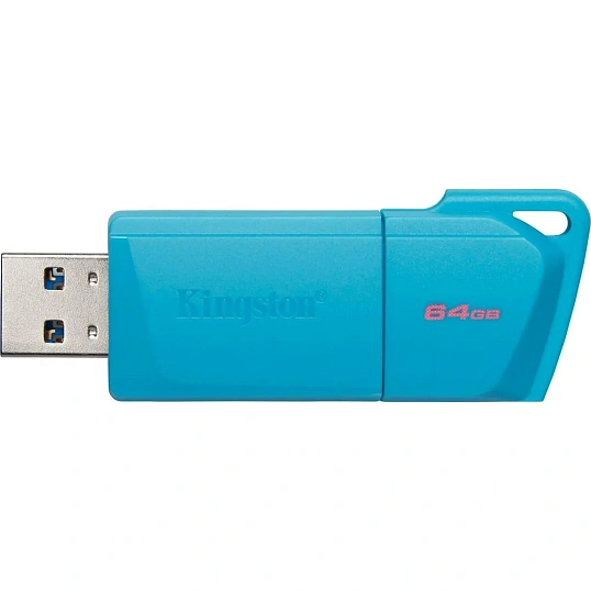 Флеш-память Kingston Exodia M LATAM DTXM/64Gb/USB 3.2/NEON(AQUA BLUE) 