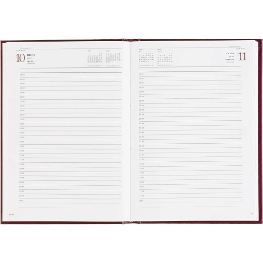 Ежедневник датированный 2026 А5+ IDEAL NEW бордовый 3-344/04